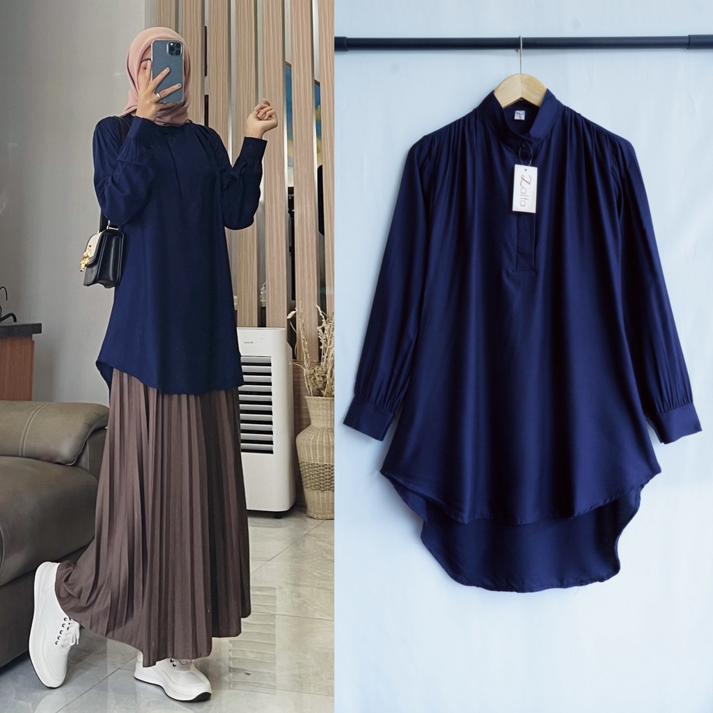 KALINA tunik by ZALFA OUTFIT / tunik rayon twill polos