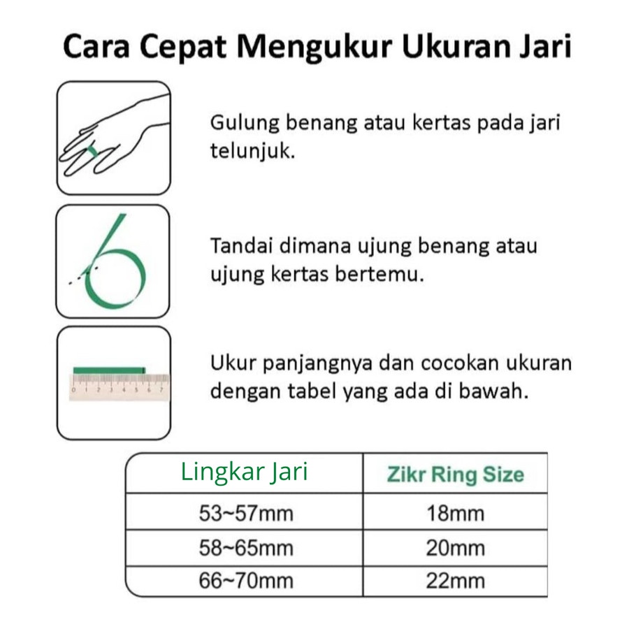 iQibla Zikr Ring Alloy Cincin Tasbih Digital Premium