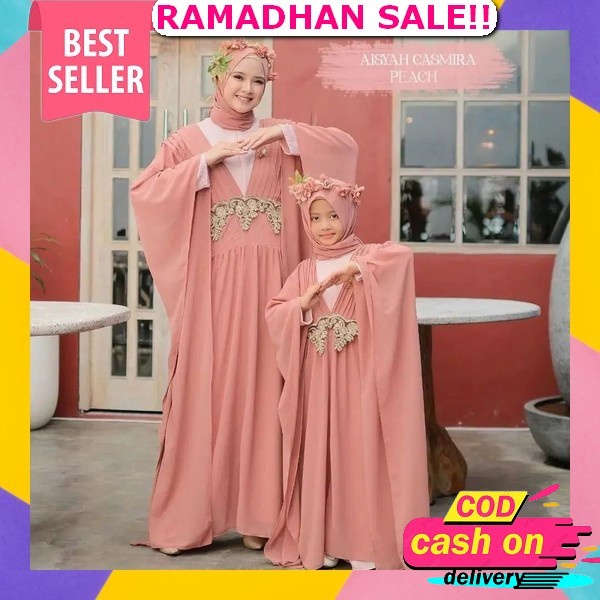 Gamis Dress Couple Ibu Anak Kairo Crincel Airflow Original Ori Naura Gamis Couple Ibu Anak Perempuan