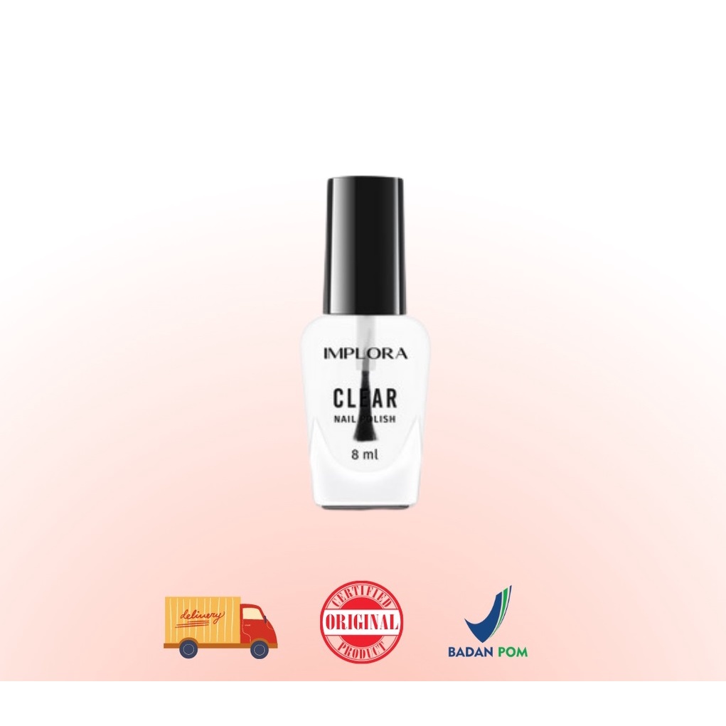 GP IMPLORA Nail Polish Clear Kutek Bpom  | Cat Kuku Bening