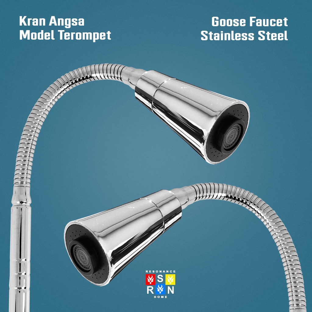 Kran Angsa Flexible / Model Terompel / Chrome Trumpet Faucet / Resonance Home