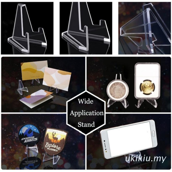 

Terlaris Uki 5Pcs Acrylic Stands Mini Coin Display Stand Easel Holder Rack She