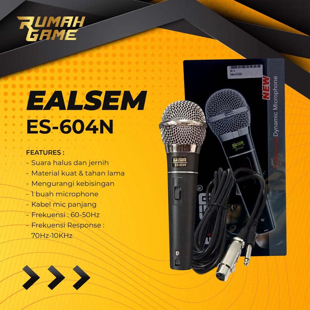 EALSEM Mic Dynamic ES-604N Professional Mic Dynamic