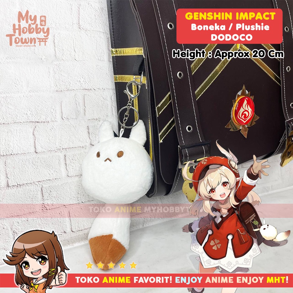 Gantungan Kunci Boneka Anime Game Genshin Impact Karakter Dodoco Klee Plushie Doll