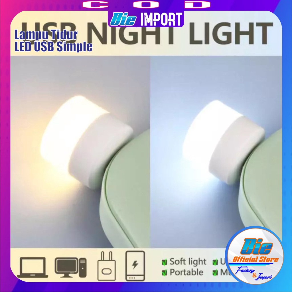 Lampu Tidur LED USB SImple Elegant Impor Best Seller