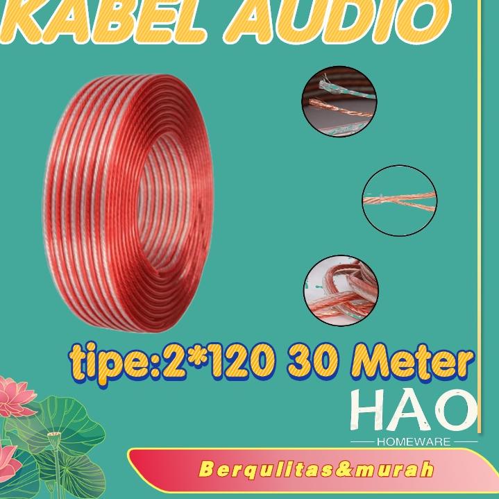 ✫ Kabel listrik transparan/kabel audio/super promo   30Meter/kabel transparan/kabel music ♕