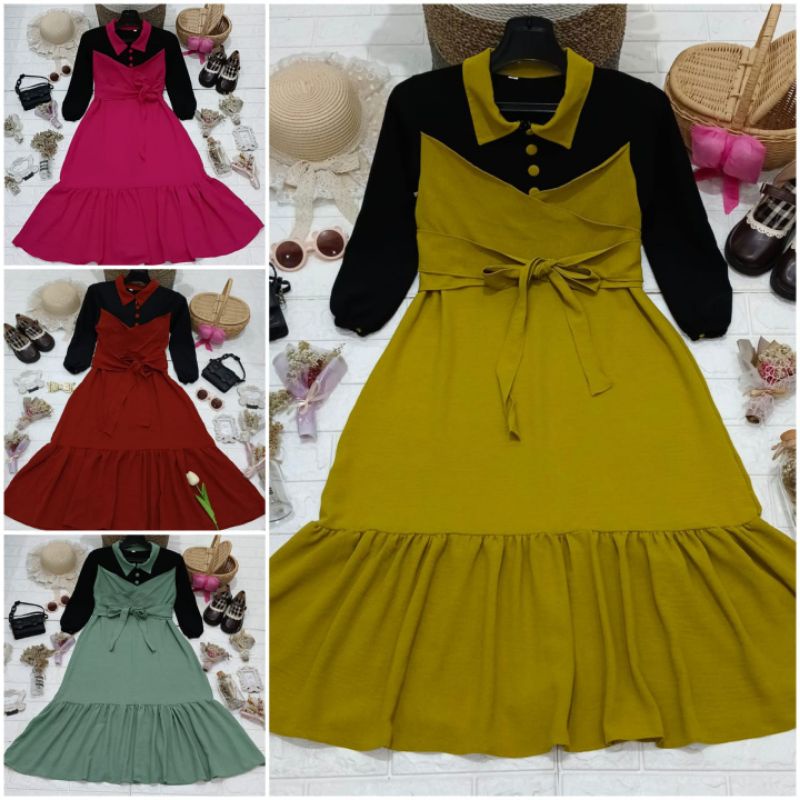 Gamis anak perempuan lesti 3-14 tahun / bajumuslim anak