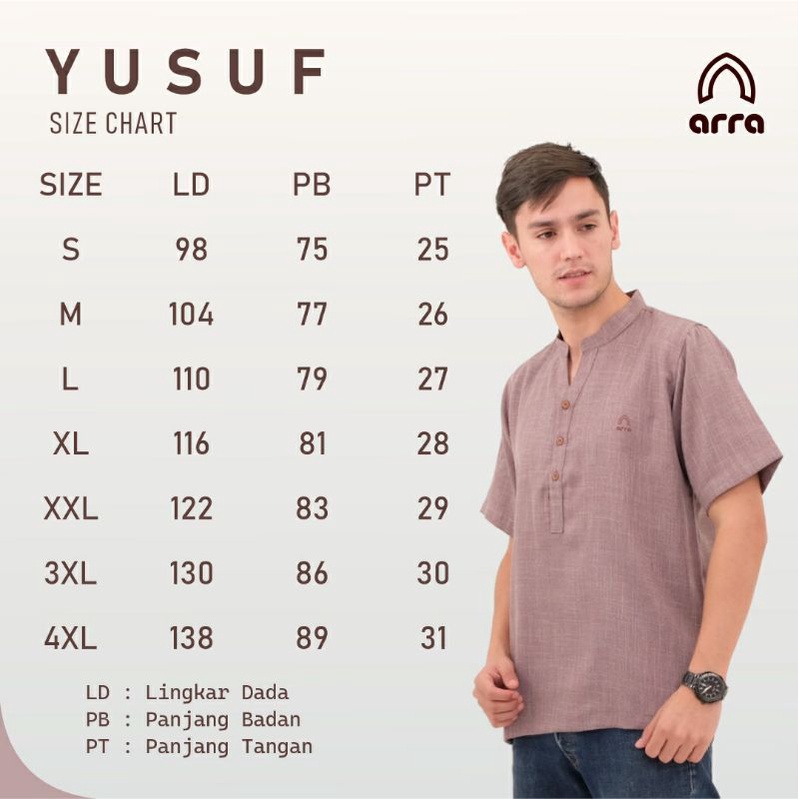 Arra Koko Pria Yusuf Series Koko Dewasa Baju Muslim Pria