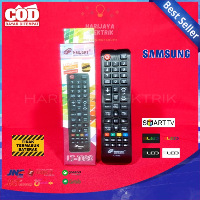 NEWSAT REMOTE TV LED LCD SAMSUNG LT-108S 28S SMART REMOT TELEVISI ABS