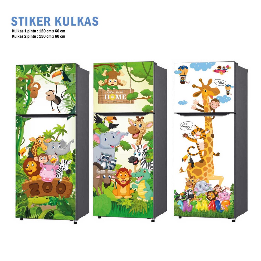 Sticker Kulkas 1 Pintu / Sticker Kulkas 2 Pintu / Wall Sticker / Stiker Kulkas