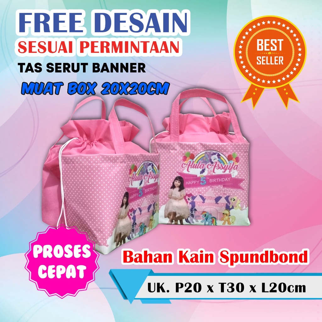 TAS SERUT MUAT BOX NASI / TAS ULTAH CUSTOM