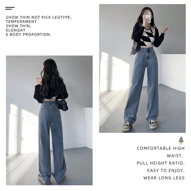 Kulot Celana Jeans Wanita Loose Highwaist Korea Style Import