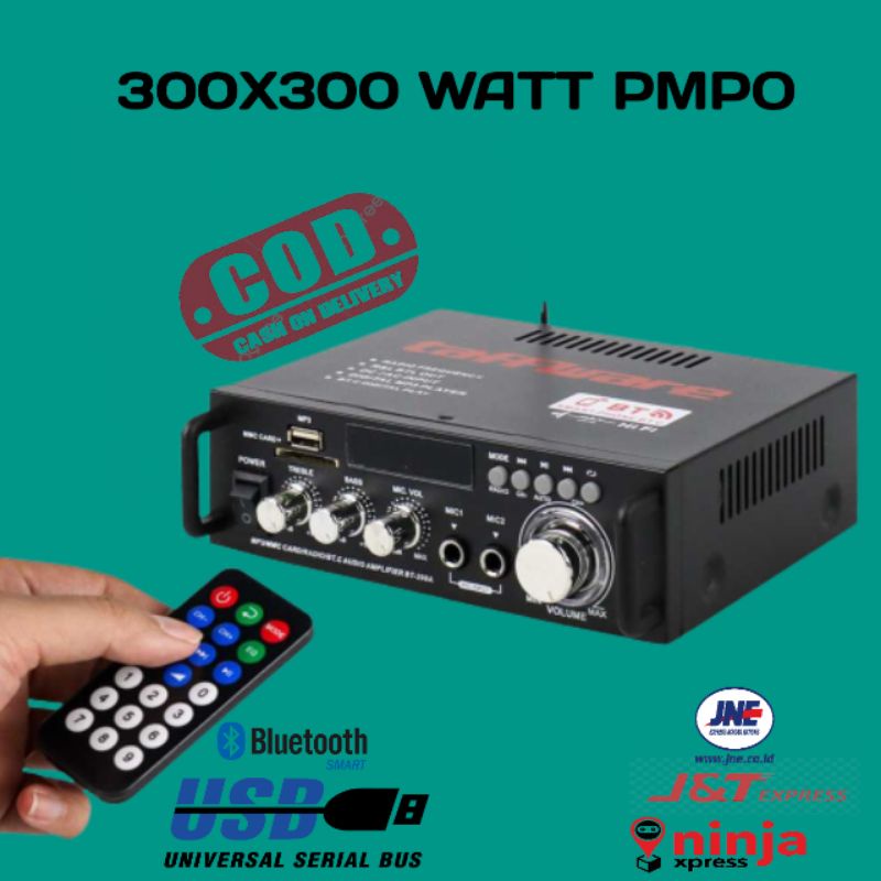 Power ampli amplifier 600 watt amplifier mini ampli rumahan amplifier karaoke bluetooth sound system