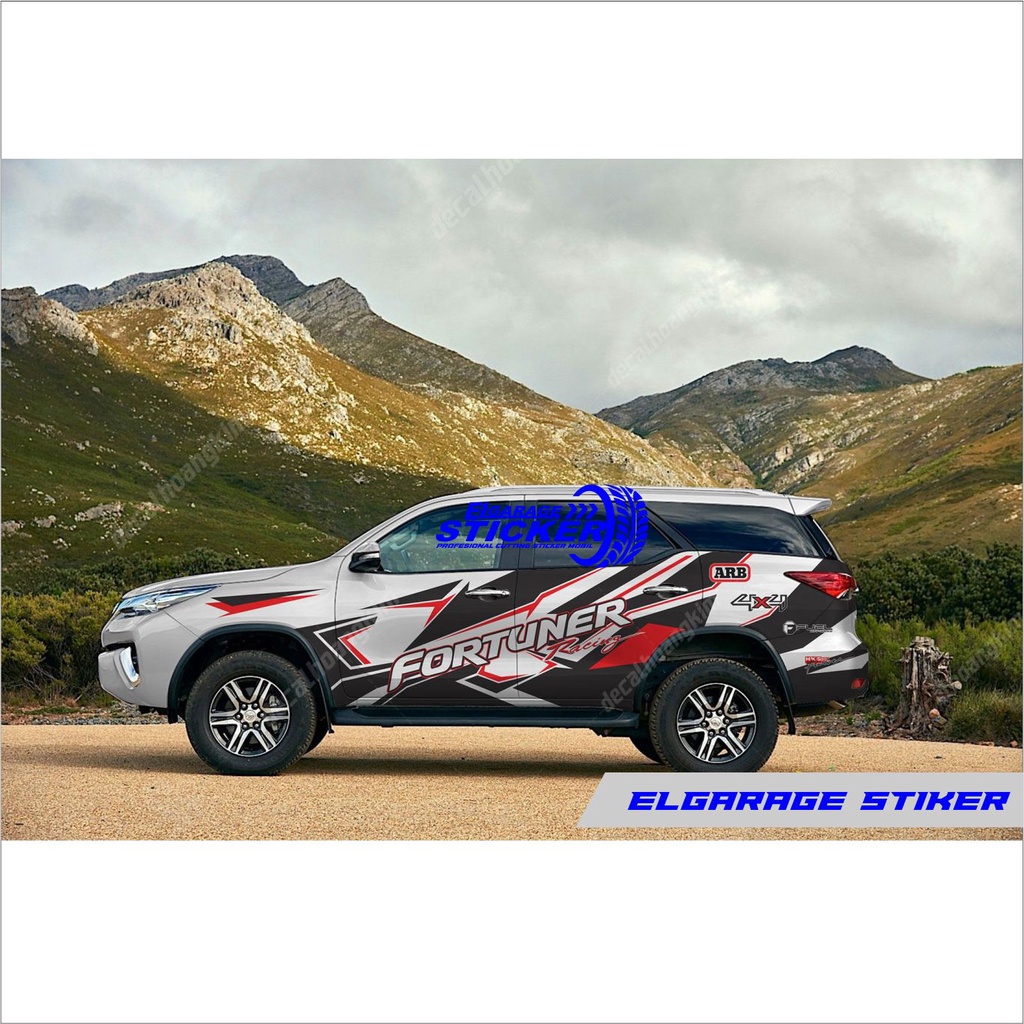 Stiker mobil toyota fortuner stiker striping full body mobil fortuner stiker body samping mobil fort