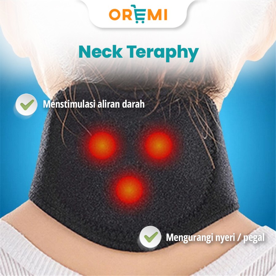 Sabuk Leher Alat Terapi Neck Magnetic Tourmaline Pemijat Leher Alat Kesehatan Sabuk Terapi Leher