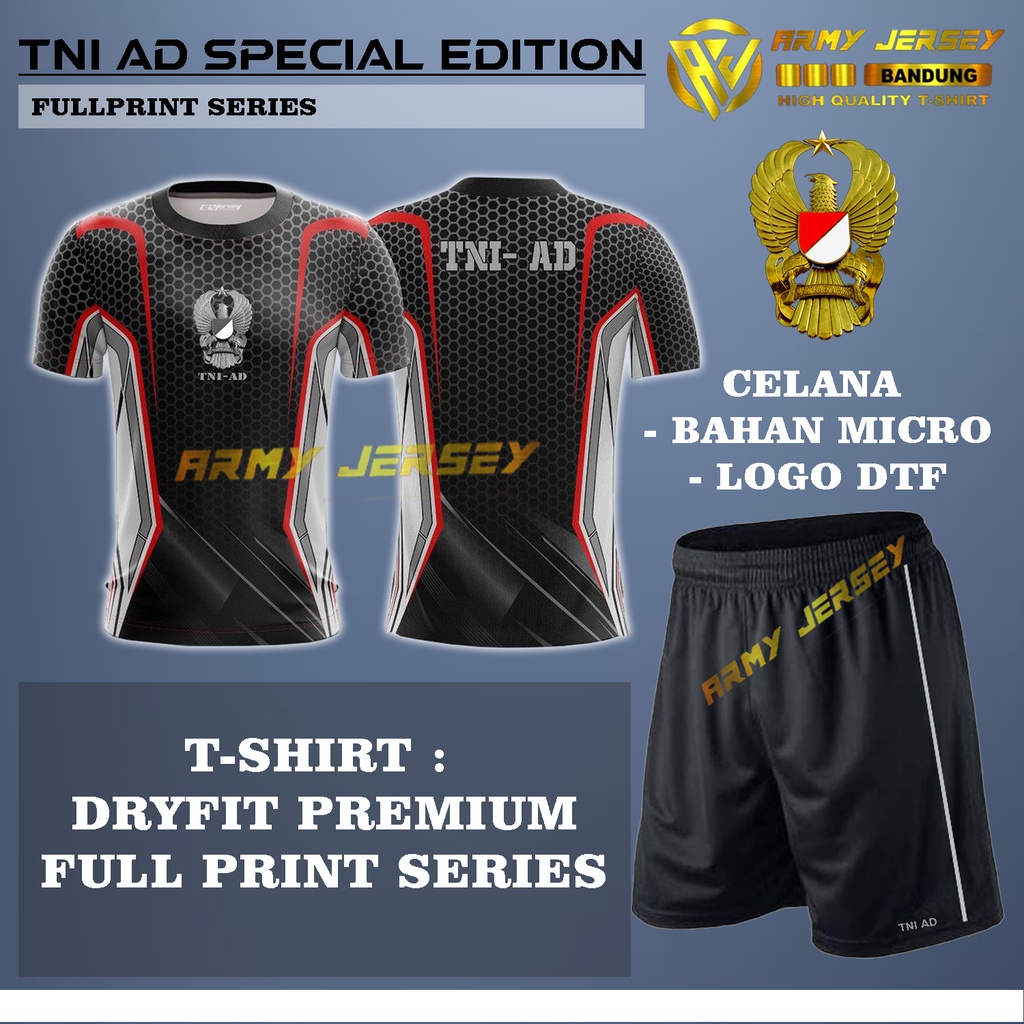 baju SeTELAN OLAHRAGA TNI AD FULLPRINT SUBLIM KERSEY