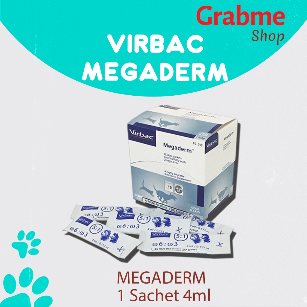 Vitamin Kucing &amp; Anjing VIRBAC MEGADERM Sachet 4ml