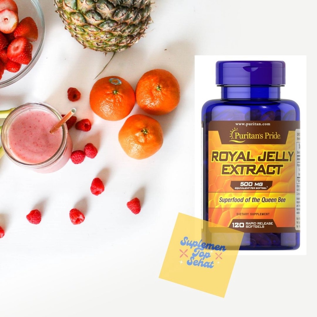 ORIGINAL Puritan Pride Vitamin Royal Jelly 500 mg isi 120 Softgels