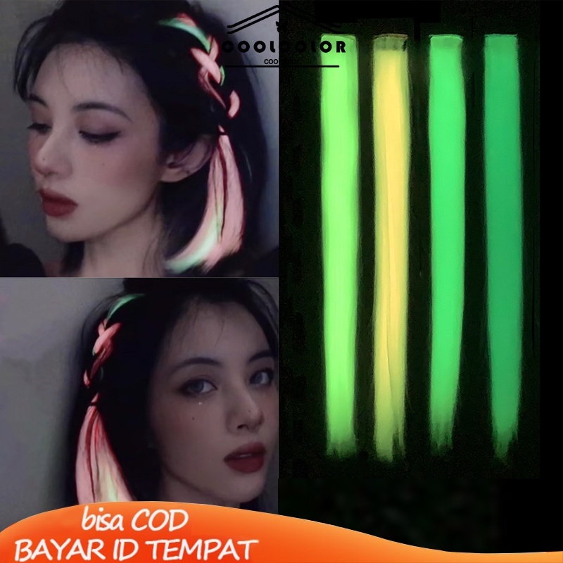 COD❤️Wig Rambut Palsu berkilau Rambut Palsu Warna Jepit Aneka Desain Aksesoris Rambut DIY Untuk Wanita- cl