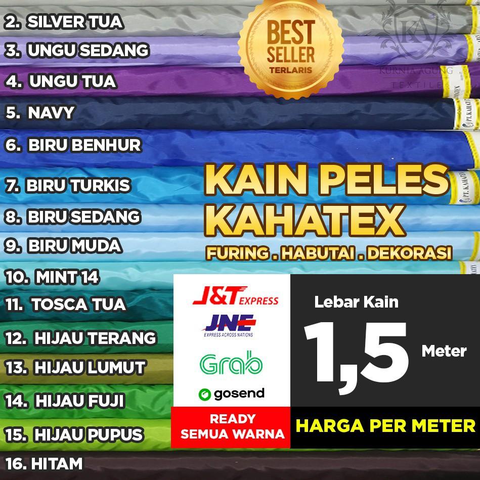 ら Kain Peles Kahatex Meteran ( 100cm ) / Kain Polos Hitam Meteran Murah  / Kain Abutai Habute / Baha