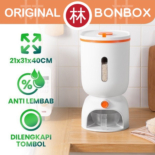 BONBOX BKE701 Dispenser Beras Rice Box Kapasitas 10KG Tempat Box Beras