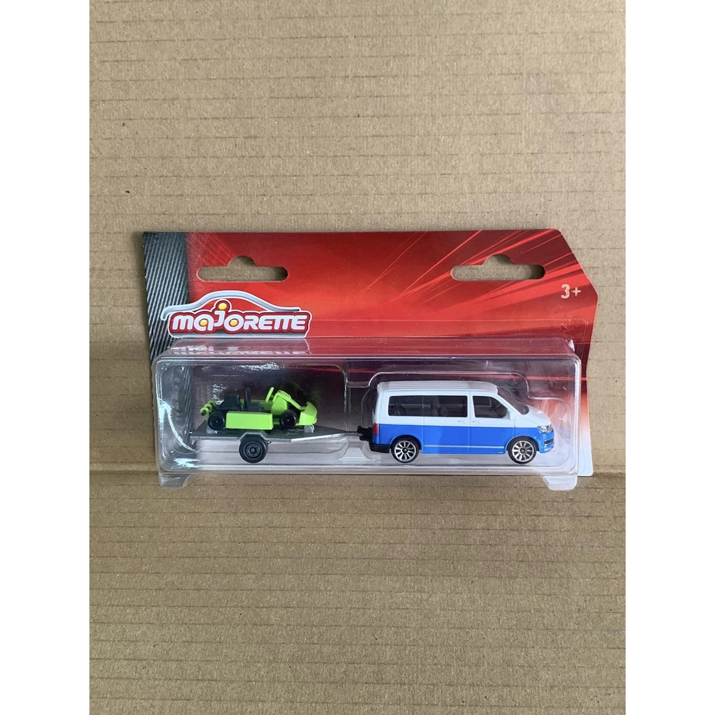 Majorette Trailer Volkswagen T6 with Green Kart