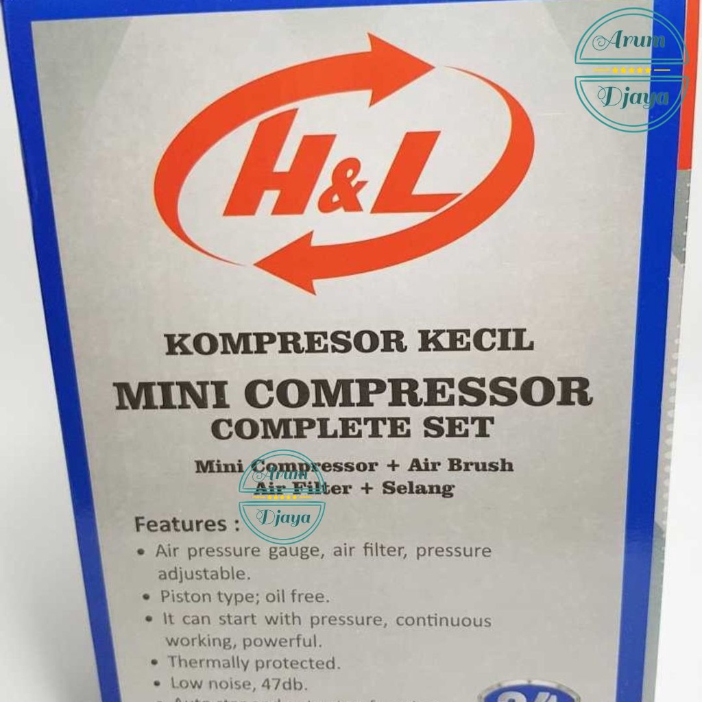 H&amp;L Kompresor Mini Set Air Brush - Mini Compressor Set with Pen Air Brush