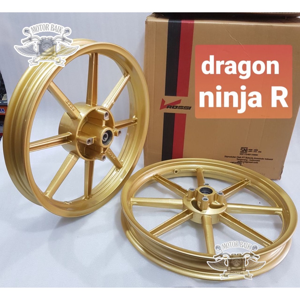 velg pelek velek NINJA R merk v rossi dragon palang 8 1set depan belakang 215 250 ring 17