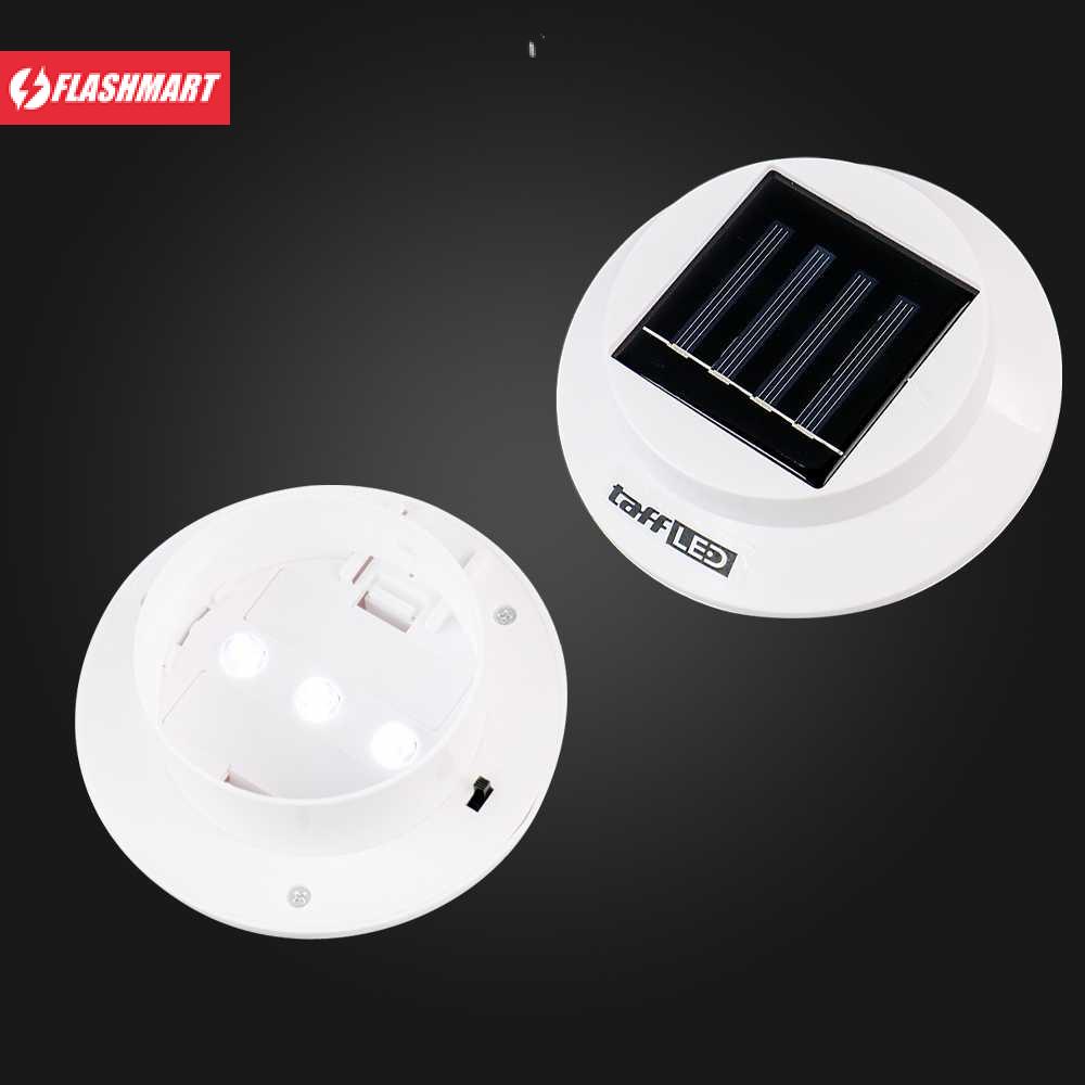 Flashmart Lampu Taman Hias Pagar Outdoor Solar Power 3 LED Cool White - 07