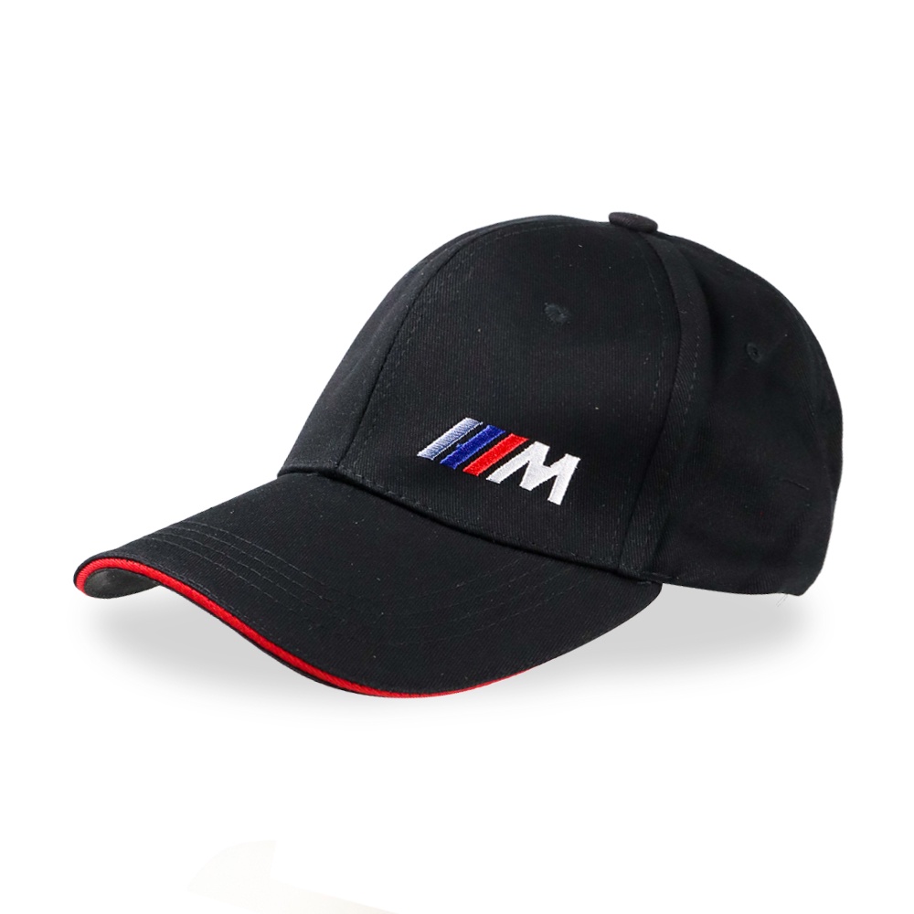 Topi Baseball Embroidered Letters BMW M Series Logo - BQ329 - Black