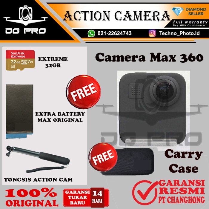 GoPro MAX 360 Action Cam - Insta kamera 360 GARANSI