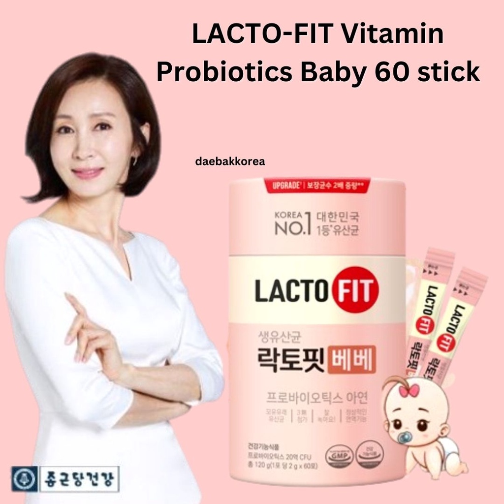 [Ready stok] LACTO-FIT Vitamin Probiotics Baby 1 can 2g 60 stick