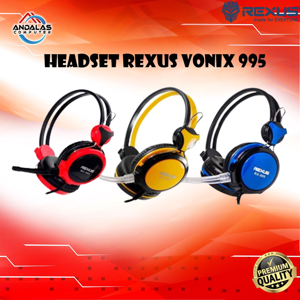 HEADSET HEADPHONE EARPHONE REXUS VONIX RX-995 ORIGINAL