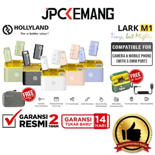 Hollyland Lark M1 Dual Wireless Lavalier Microphone M1 Duo Mic Free Android Cable + Silicone Protective Sleeve (By Claim) Garansi Resmi