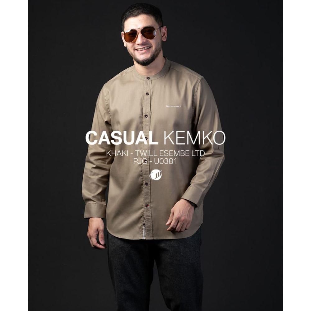 Samase Kemko Casual U038 Baju Kemeja  Koko Pakaian Muslim Pria Lengan Panjang Kokoh Laki Laki Terbar