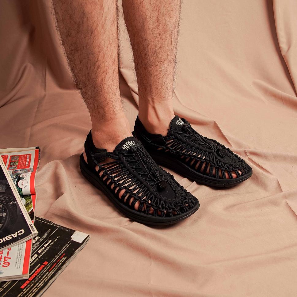 SPECIAL PRICE Sandal Pria Portee Goods Loom Sandal Black