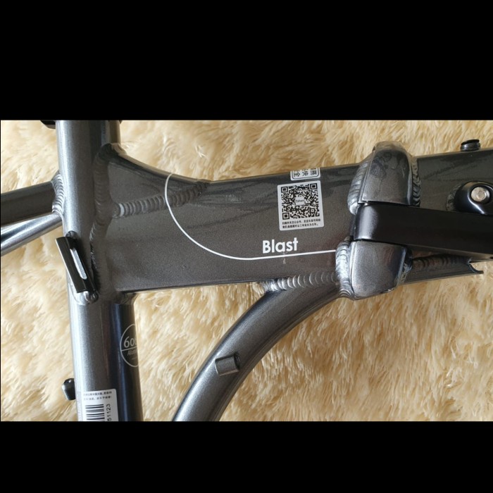 Frame Fork plus Handlepost Fnhon Blast V Brake Warna Abu2 Grey