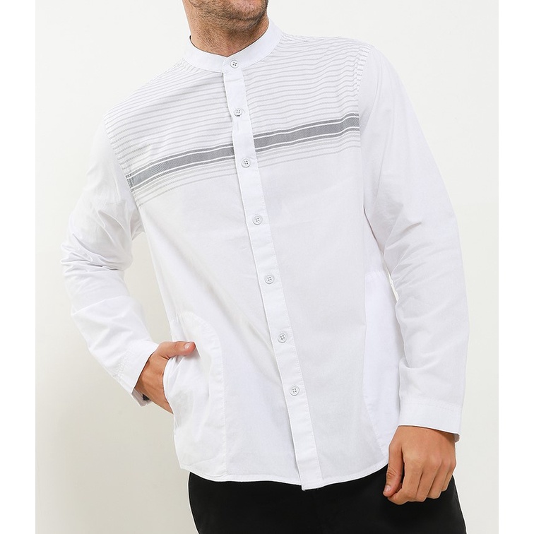 Kemeja Koko Lengan Panjang Warna Putih By Cardinal