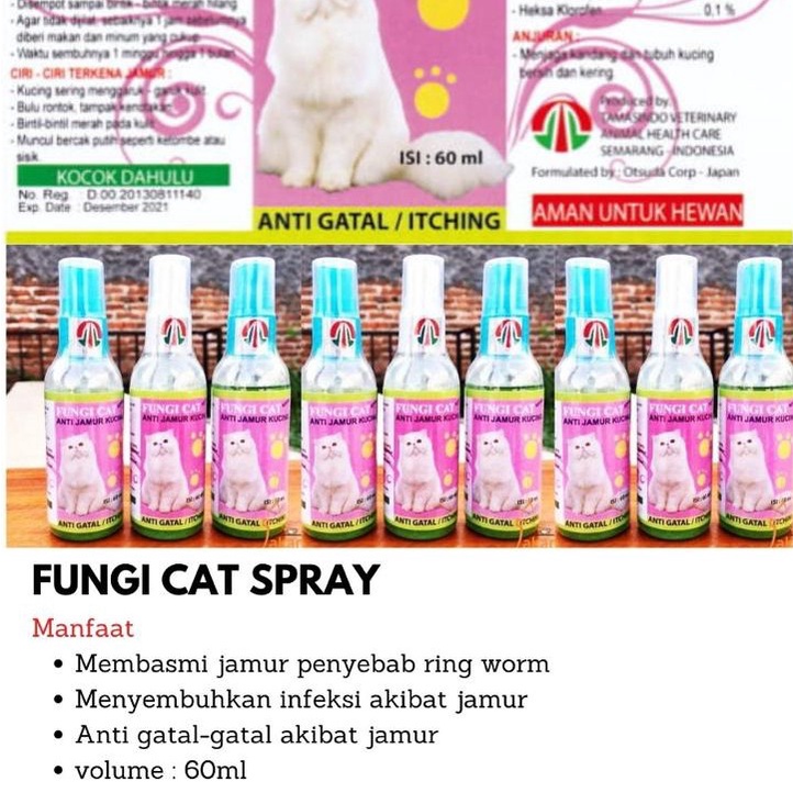 Fungi Cat Spray / Obat kucing / ANTI JAMUR / ANTI GATAL tamasindo