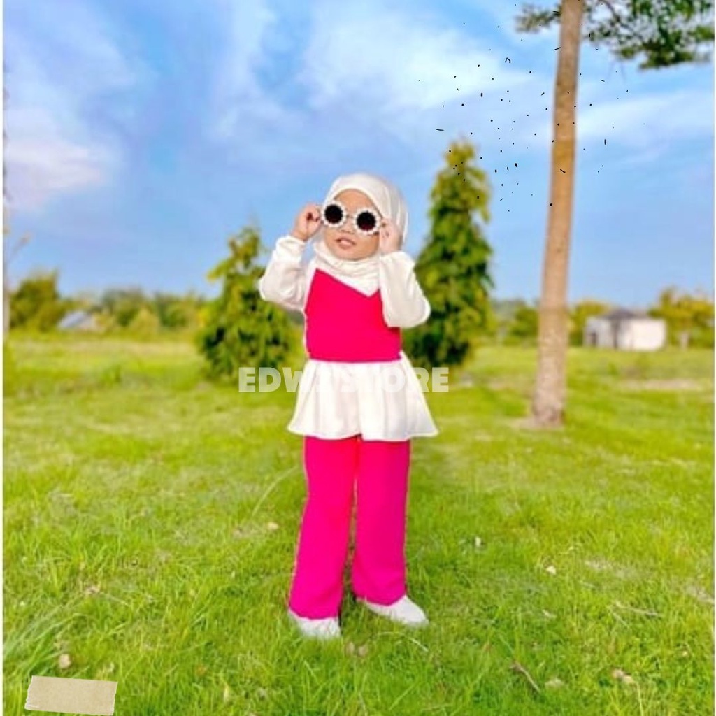 Set Baju Anak Perempuan Setelan Lesty Bahan Premium Usia 2 - 7 Tahun