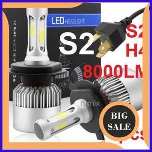Lampu Mobil S2 LED H4 36w COB HI LO Beam Headlight ADA KIPASNYA  AVANZA XENIA 1M4R23 onderdil