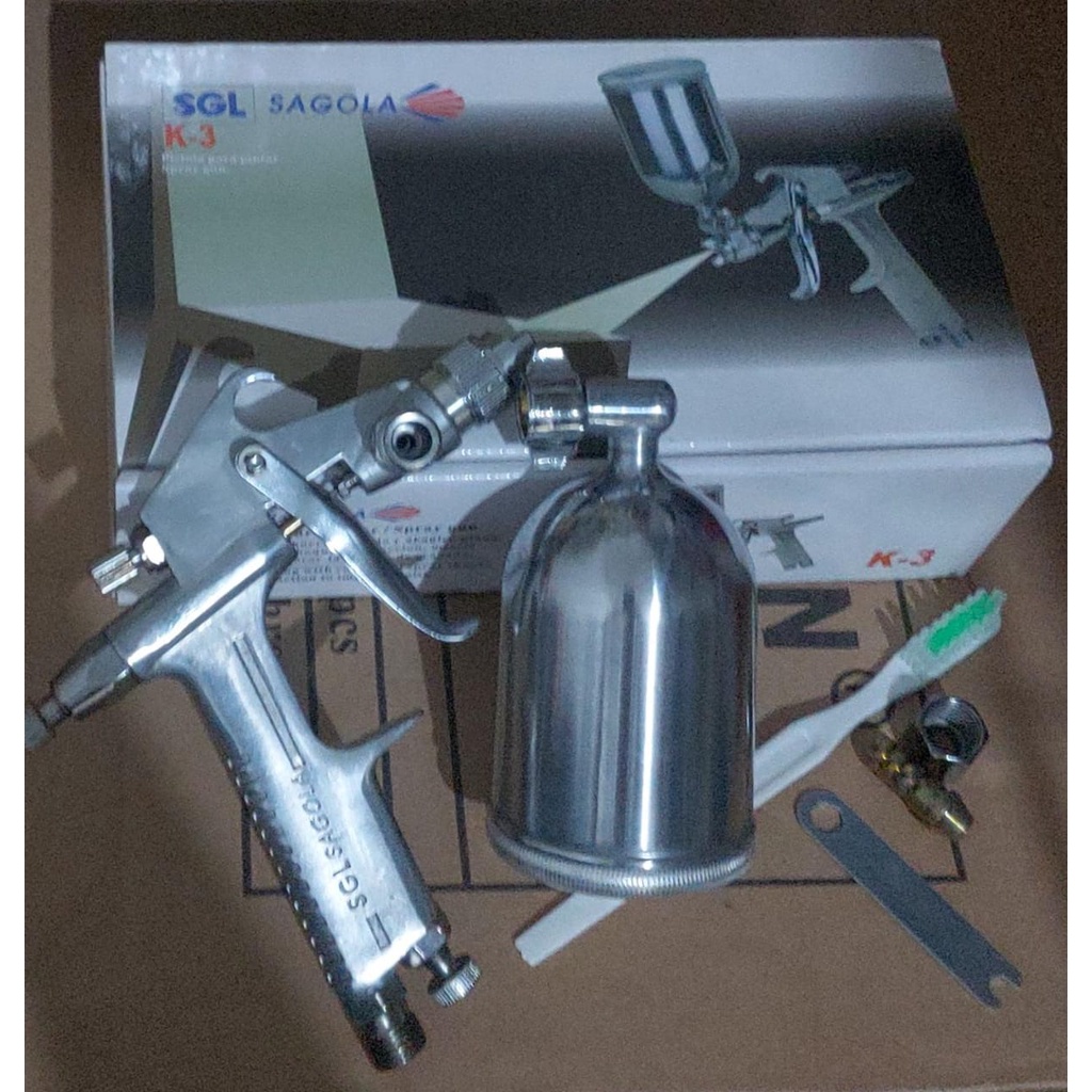 SPRAY GUN TABUNG ATAS K-3A SAGOLA TAIWAN