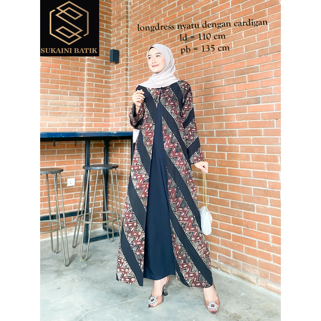 terbaru baju lebaran gamis nyatu dengan kardigan gamis rayon super premium twill terbaru rempel bawa