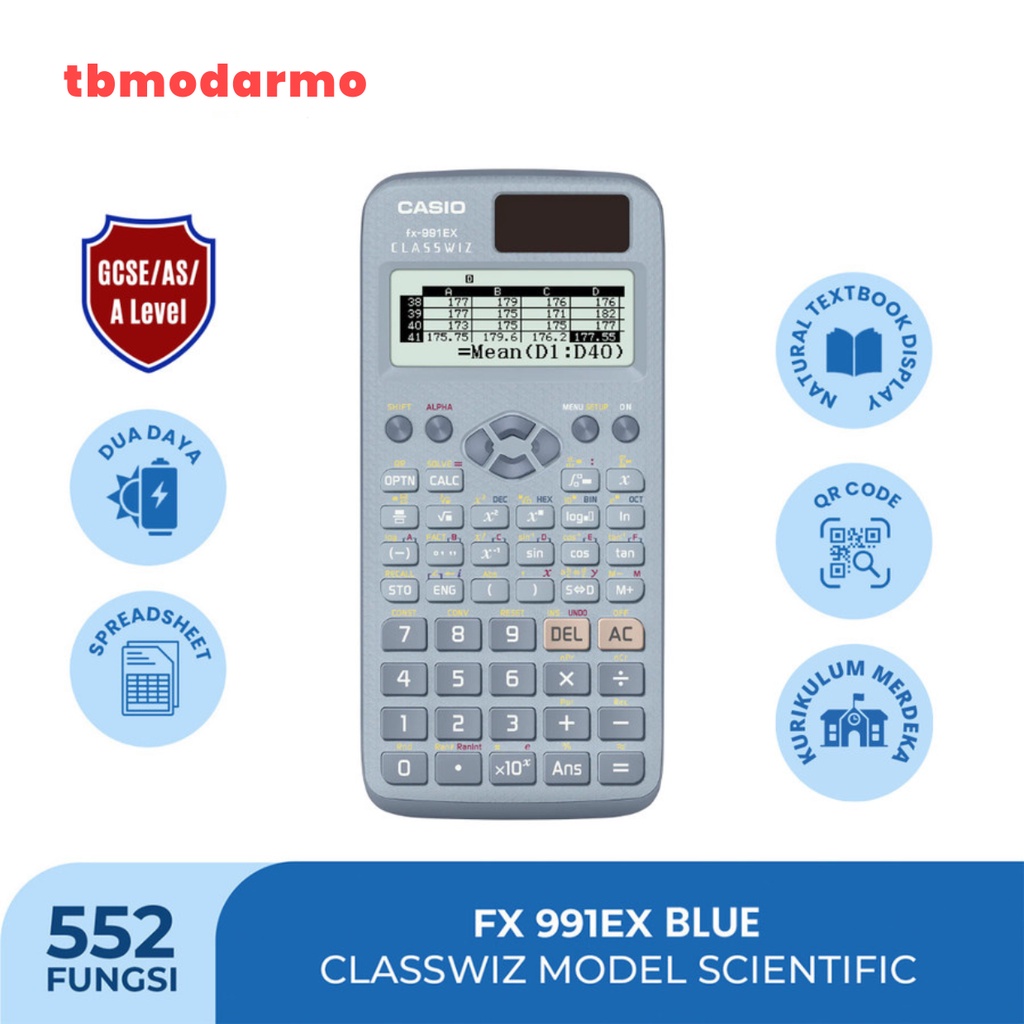 Kalkulator Scientific Casio FX-991 EX Plus Blue Colour