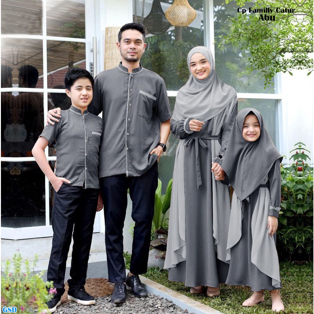 NCR - Baju Couple Muslim 1set Keluarga BISA TERPISAH / Fashion Lebaran 2023 / Cp Catur Familly