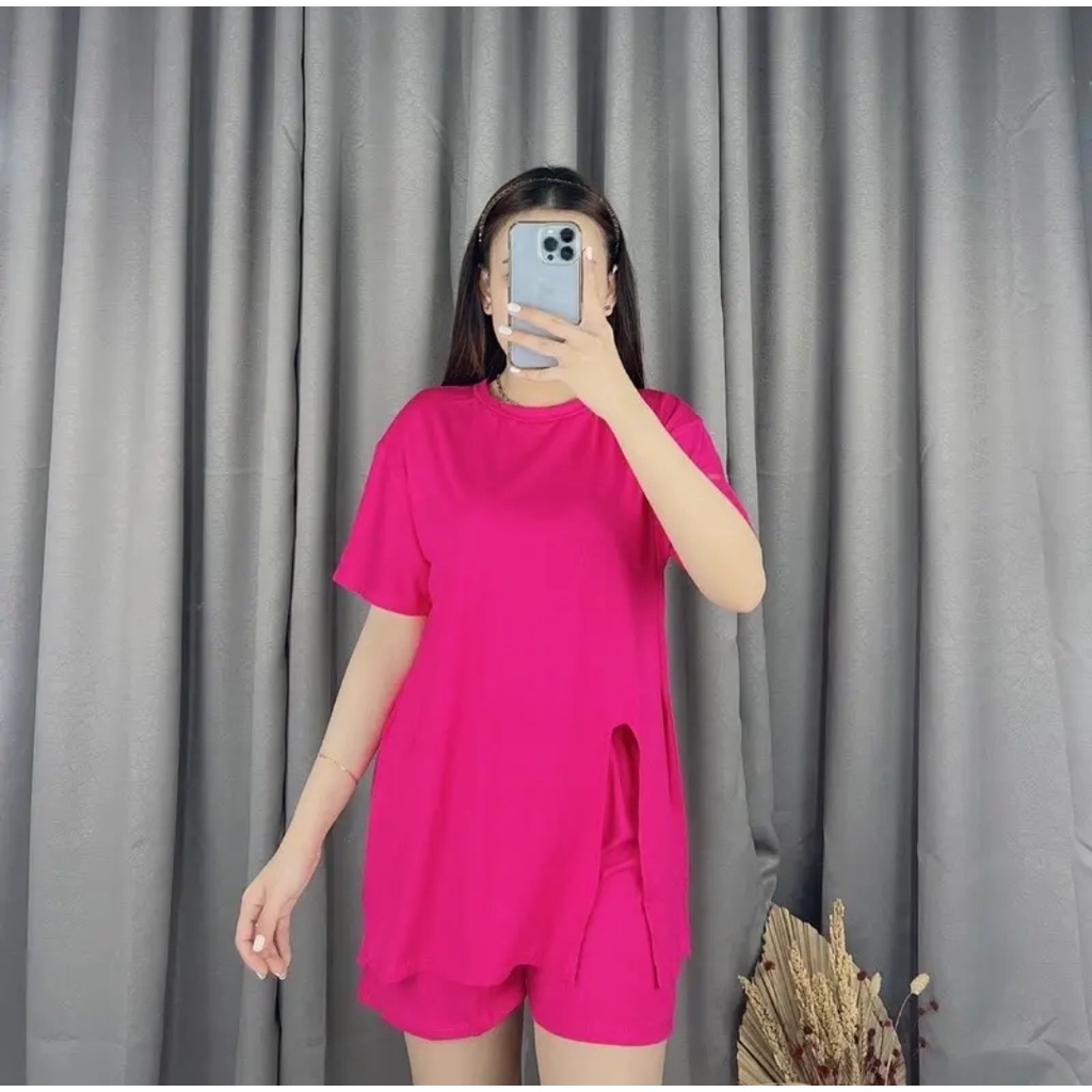 Setelan Wanita Celana Pendek Rayon Premium Celana Pendek//One Set  Korean Style