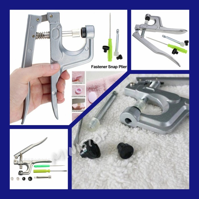 Terlaris Alat Pasang Kancing Jepret Cetet Snap Button Plastik Plier