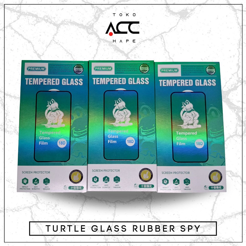 TEMPERED GLASS TURTLE RUBBER SPY IPH 7/8-7+/8+ PLUS &amp; X/XR/XS MAX &amp; 11-11 PROMAX &amp; 12 &amp; 13 MINI/PRO/MAX &amp; 14/PLUS/PRO/MAX