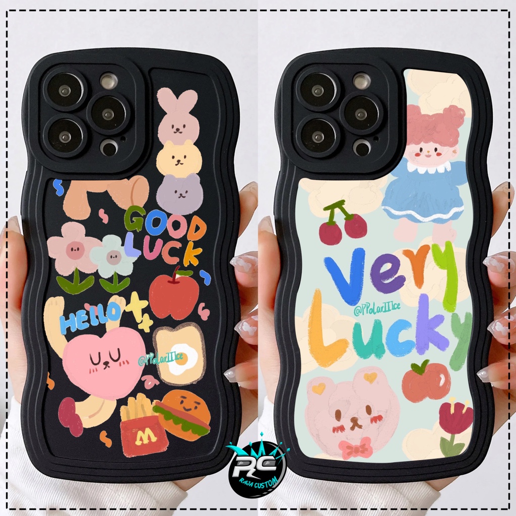 CUSTOM SOFTCASE SILIKON GELOMBANG WAVY CUSTOM ARLICE FOR REALME C2 C1 5 5I 5S C3 8 8I 9 PRO 10 C11 2