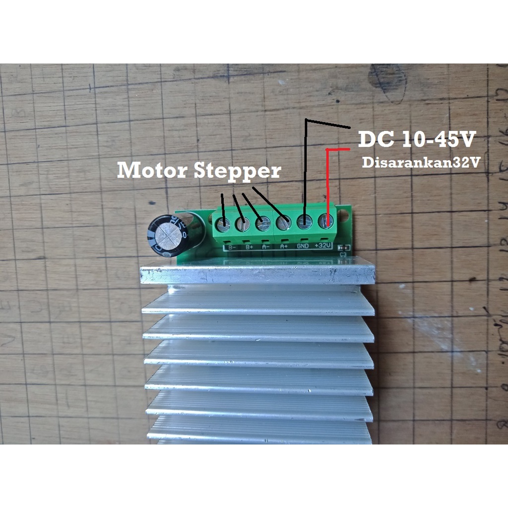 [HAEBOT] Motor Stepper Driver TB6600 TB6600HQ 4.5A 10-45V Nema 17 23 Mikro Single Axis 1/16 Microstepping CNC Mach3 Router Plasma Bipolar Heatsink